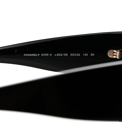 Chanel Acetate Rectangle Sunglasses 5435 Black 5 of 9