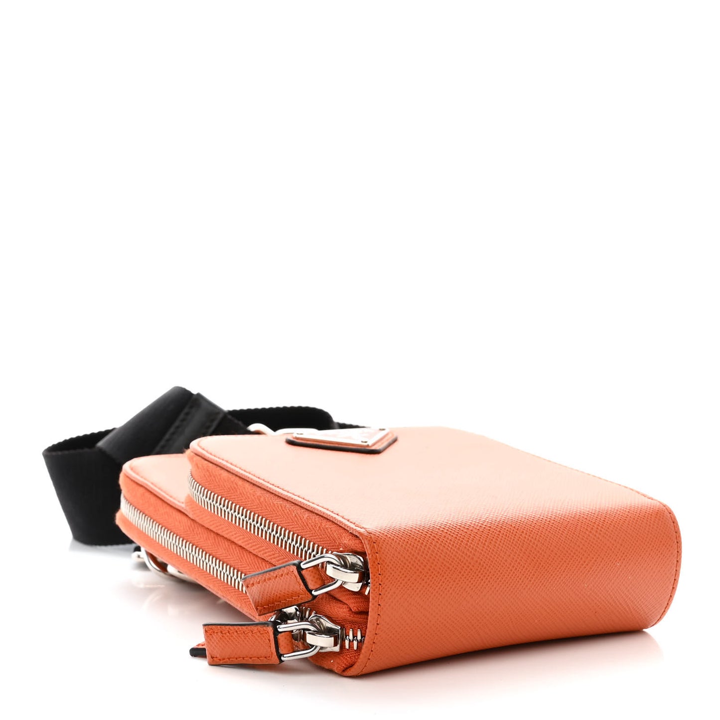 Saffiano Phone Crossbody Pouch Papaya