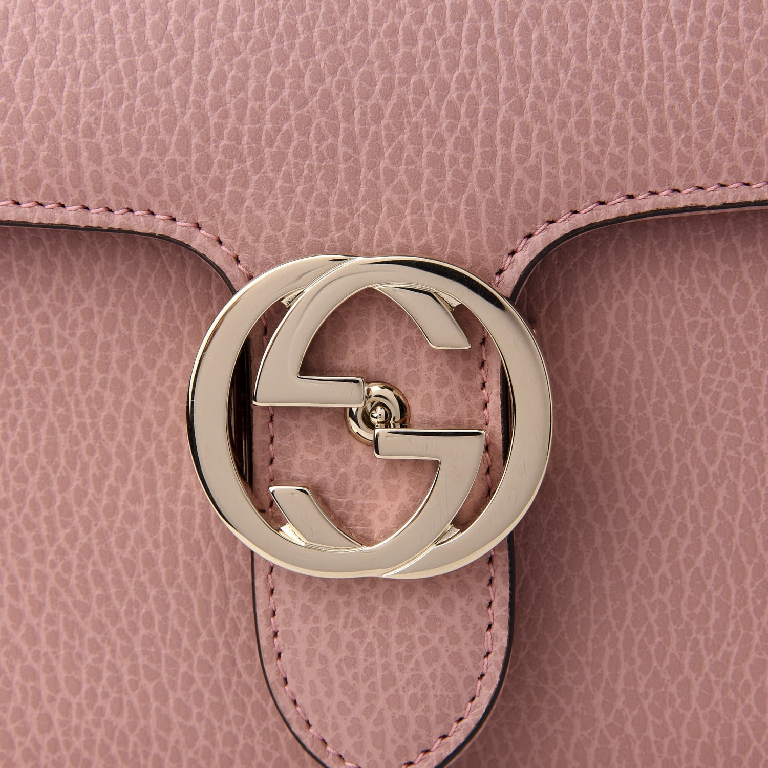 Gucci Dollar Calfskin Small Interlocking G Shoulder Bag Soft Pink 8 of 8
