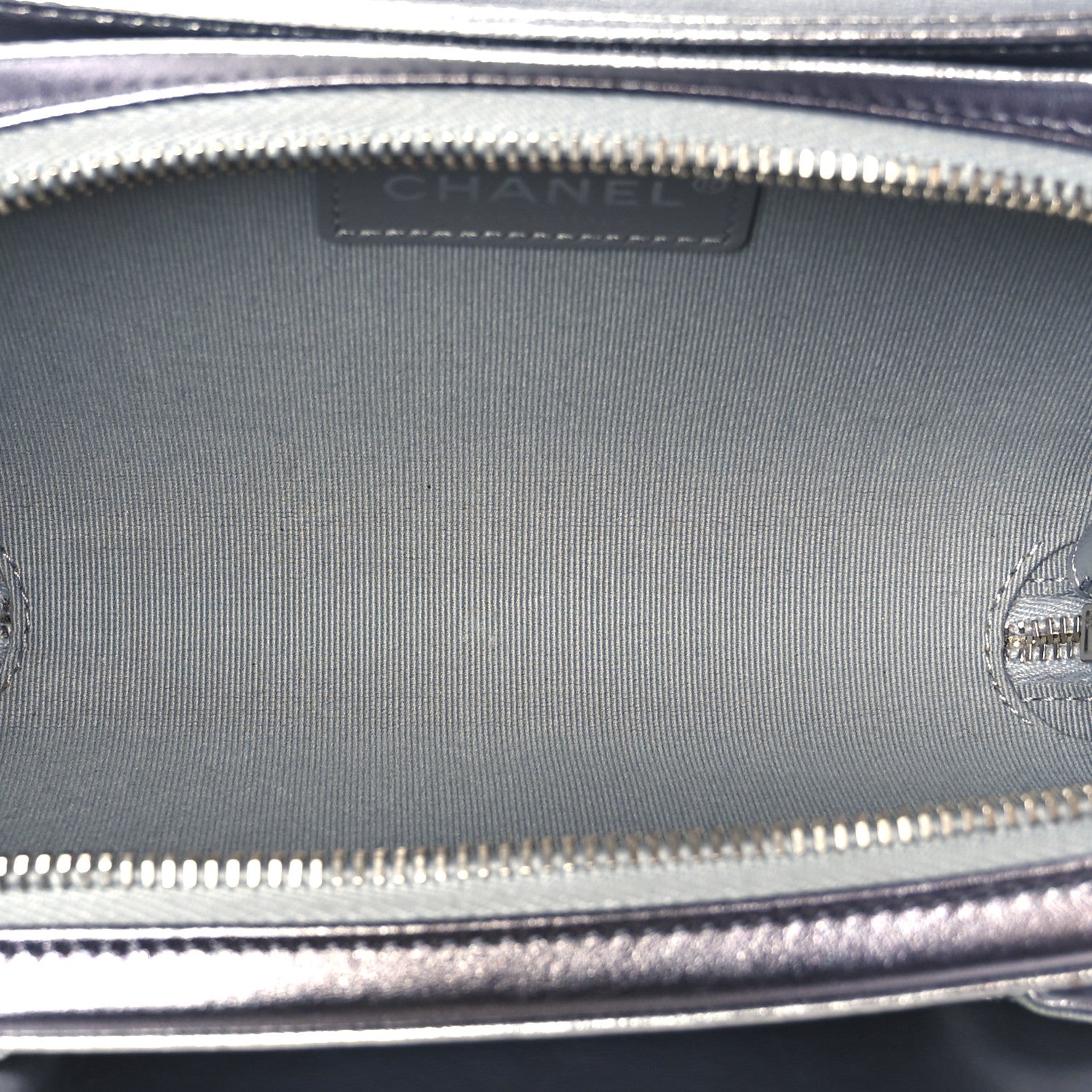 Chanel Metallic Lambskin Like A Wallet Flap Silvery Black 5 of 11