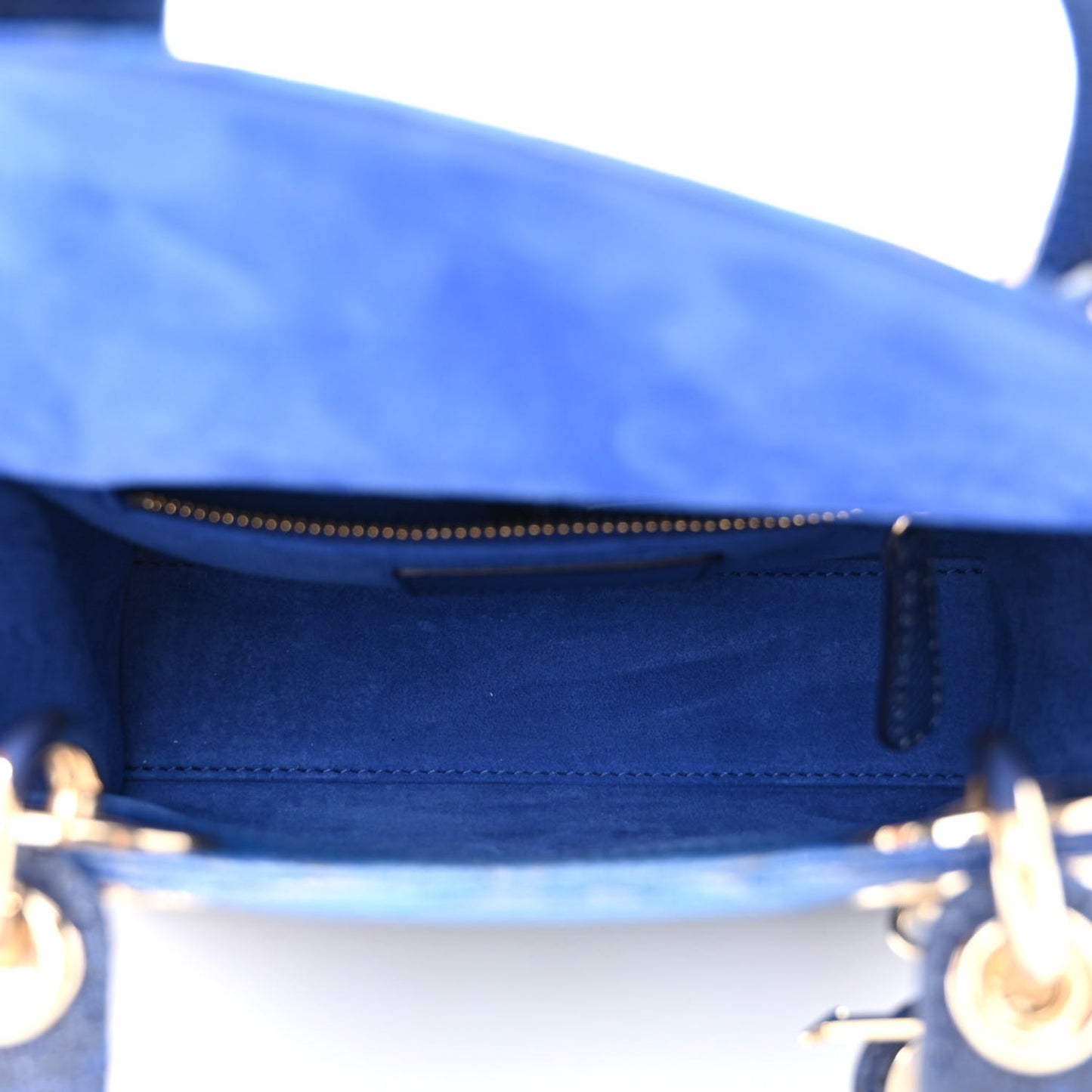 Lizard Gradient Mini Lady Dior Blue