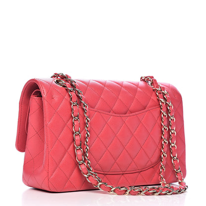 Chanel Caviar Quilted Medium Double Flap Dark Pink 3 of 10
