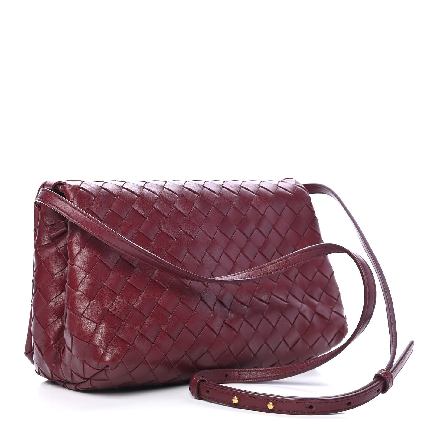 Nappa Intrecciato Crossbody Bordeaux