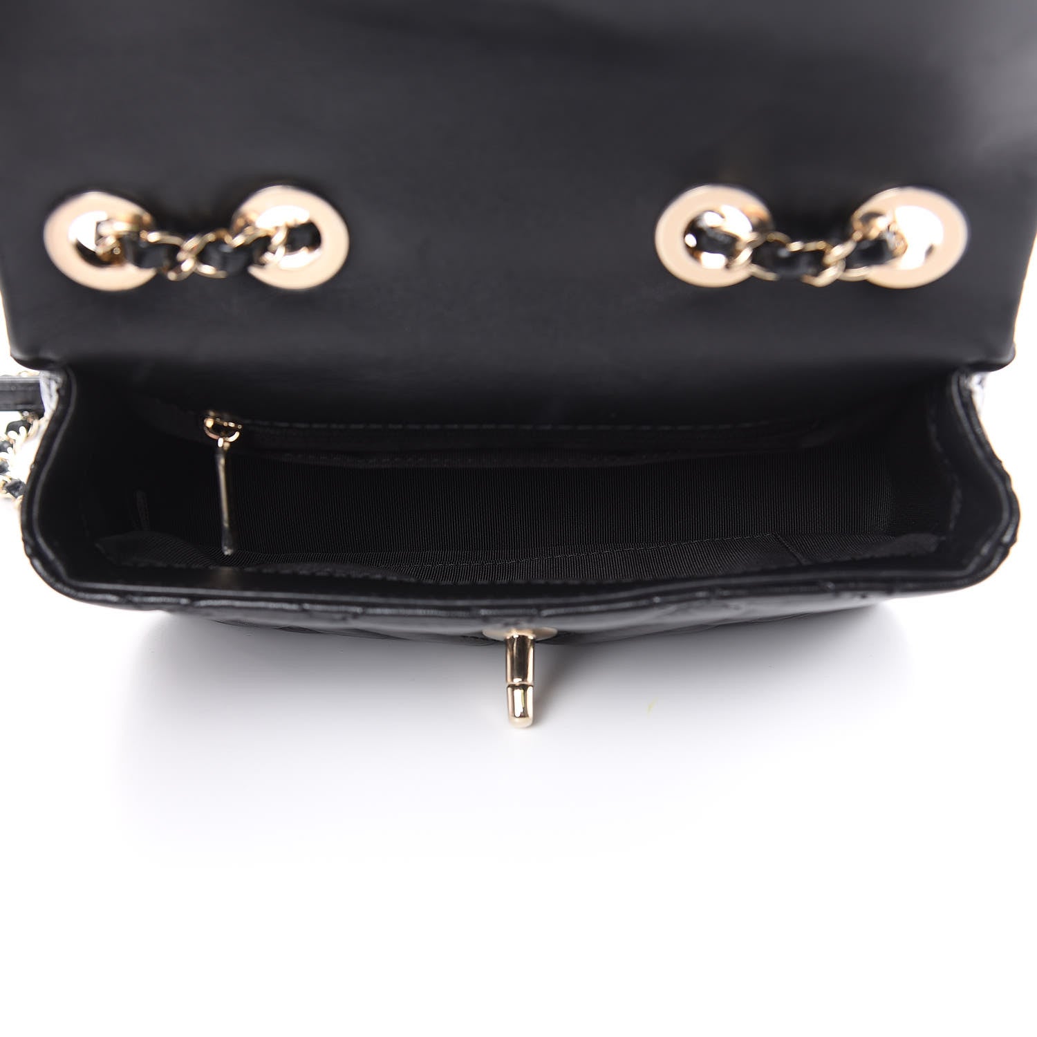 Chanel Shiny Lambskin Quilted Small Montcoco Flap Black 5 of 10