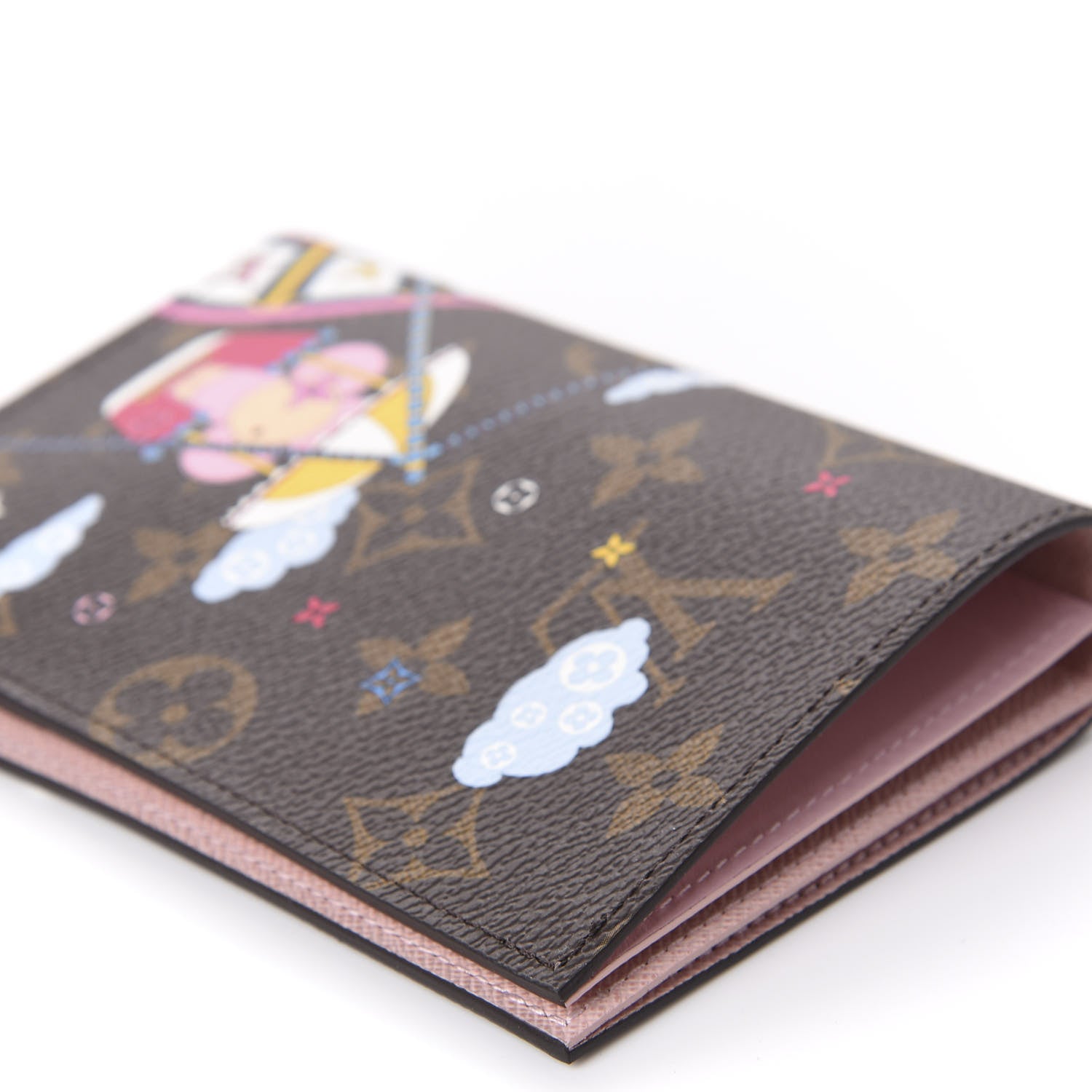 Louis Vuitton Monogram 2020 Christmas Animation Big Wheel Passport Cover Rose Ballerine 7 of 10