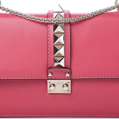Valentino Garavani Vitello Medium Glam Lock Rockstud Flap Deep Rose 13 of 13
