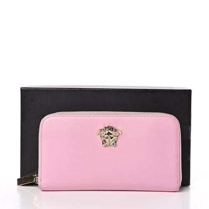 Versace Vitello Palazzo Medusa Zip Around Wallet Pink 10 of 10