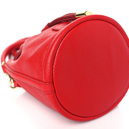 Marc Jacobs Grained Calfskin The Mini Bucket Bag True Red 8 of 9