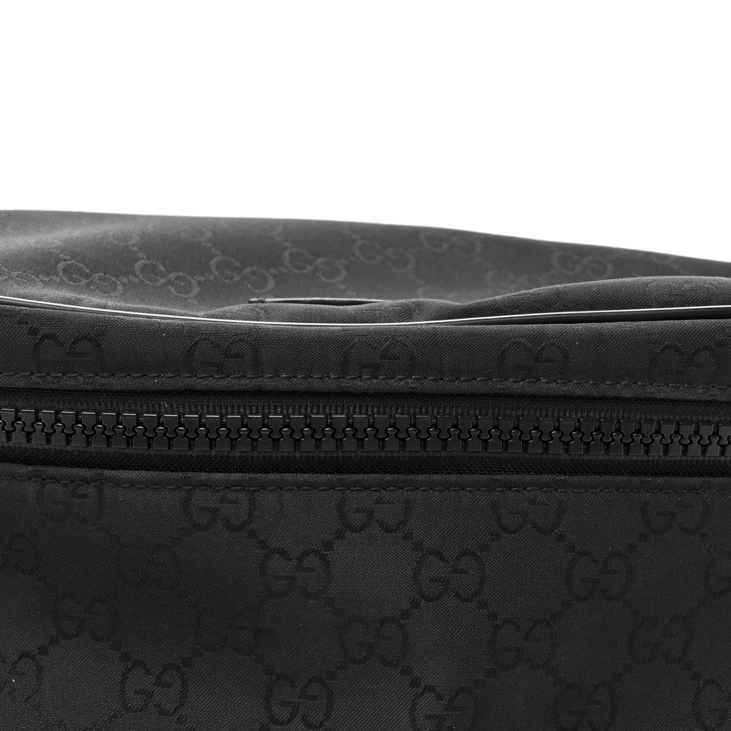 Nylon Monogram Fanny Pack Belt Bag Black