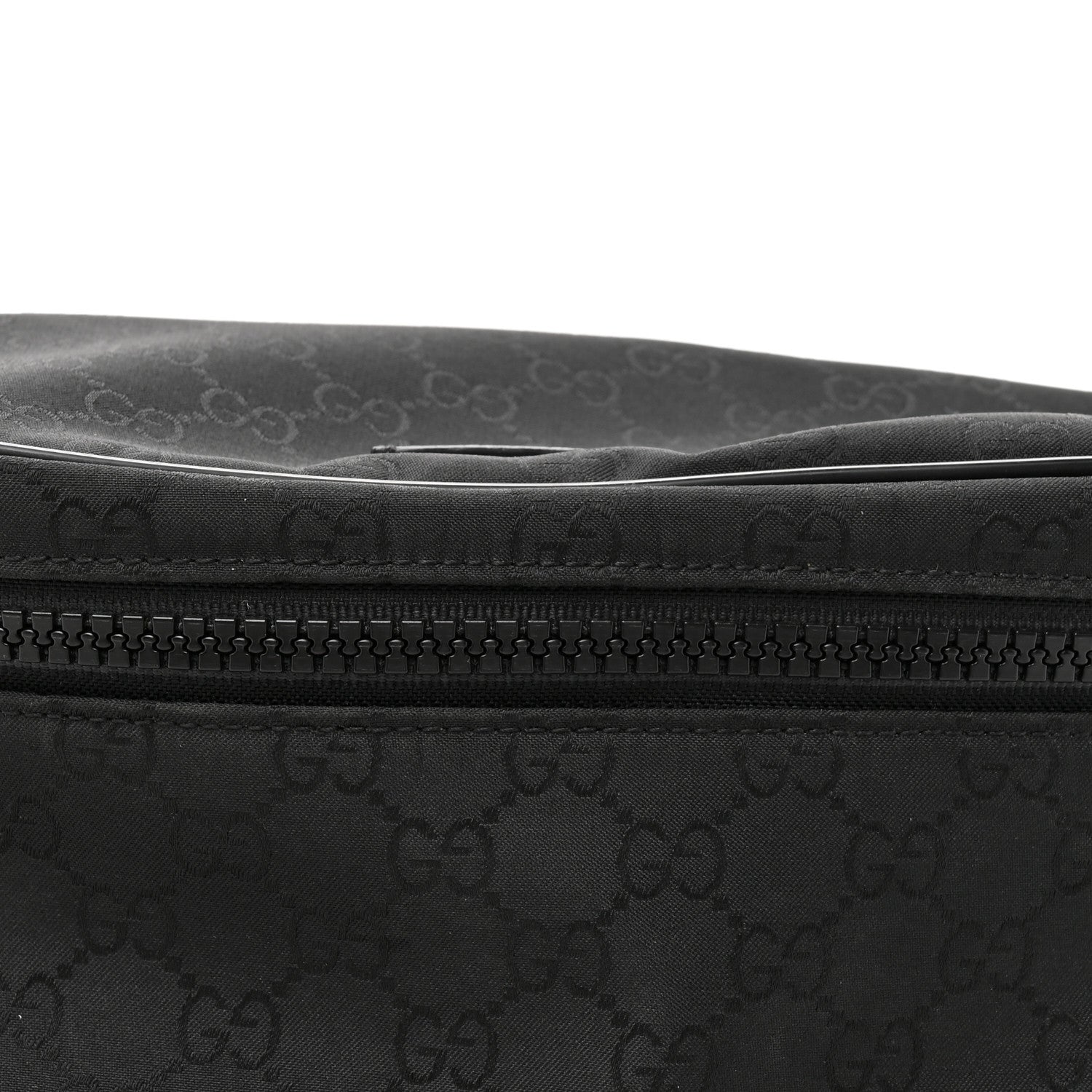 Gucci Nylon Monogram Fanny Pack Belt Bag Black 8 of 10