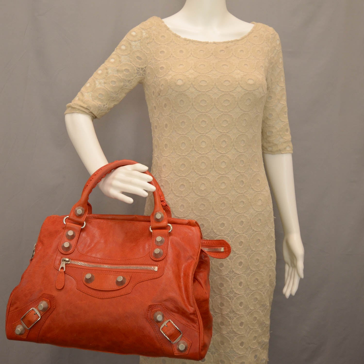 Balenciaga Agneau Giant 21 Silver Hardware Mid Day Mandarine 2 of 9