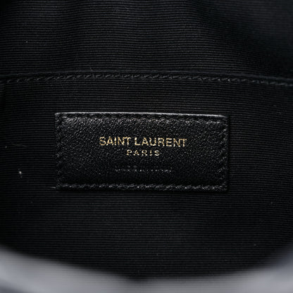 Saint Laurent Calfskin Matelasse Monogram Lou Camera Bag Navy 6 of 11