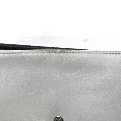 Chanel Lambskin Large CC Flap Wallet Silver 19 of 22