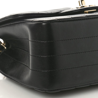 Chanel Lambskin Chevron Quilted Mini Square Flap Black 9 of 11