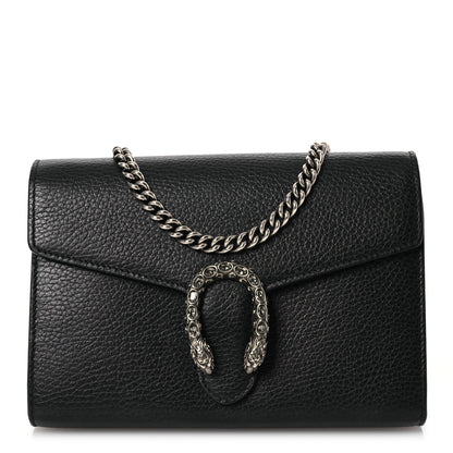 Gucci Calfskin Mini Dionysus Chain Wallet Black 1 of 17