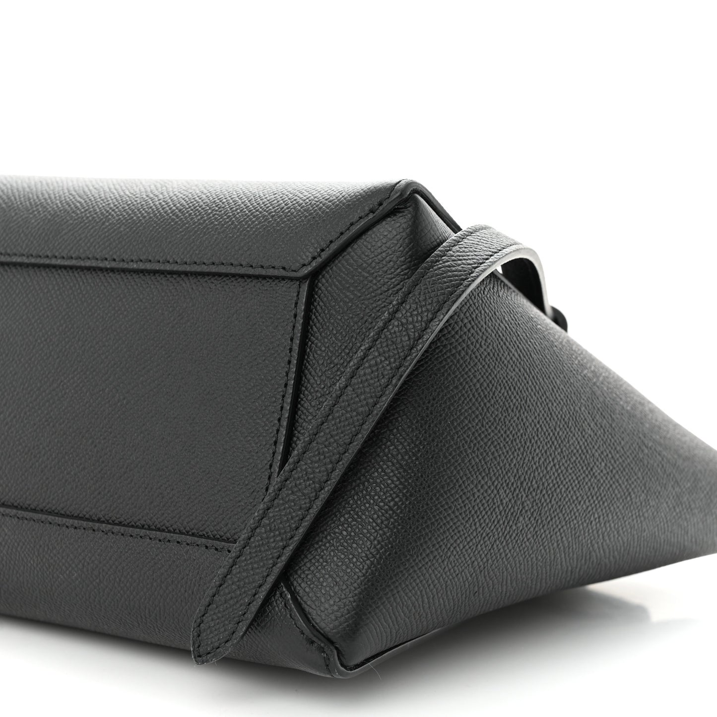 Grained Calfskin Micro Belt Bag Black