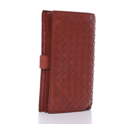 Bottega Veneta Nappa Intrecciato Continental Snap Wallet Brique 3 of 12