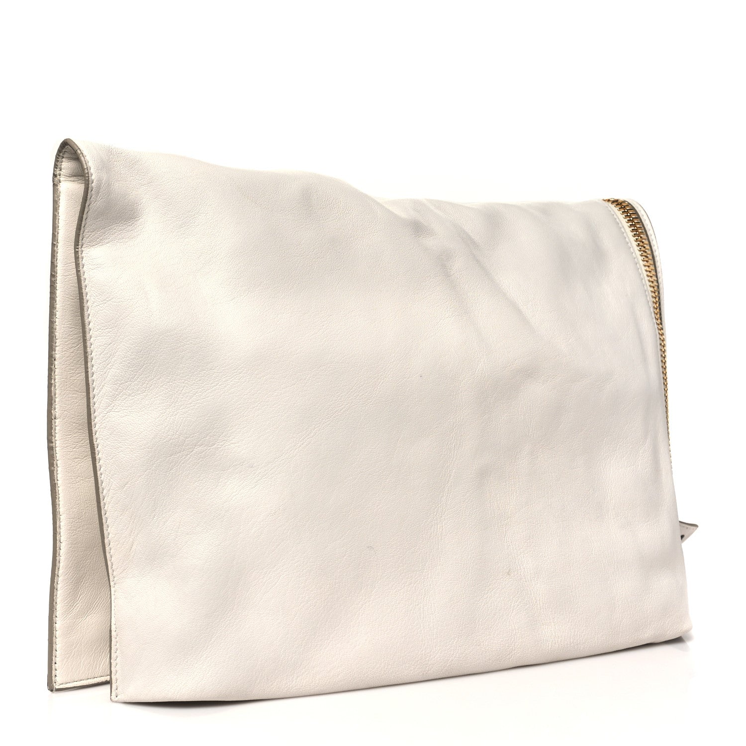 Tom Ford Ramskin Large Alix Padlock Zip Shoulder Bag White 4 of 11