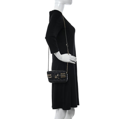 Chanel Lambskin Quilted Coco Clips Single Flap Black 2 of 15