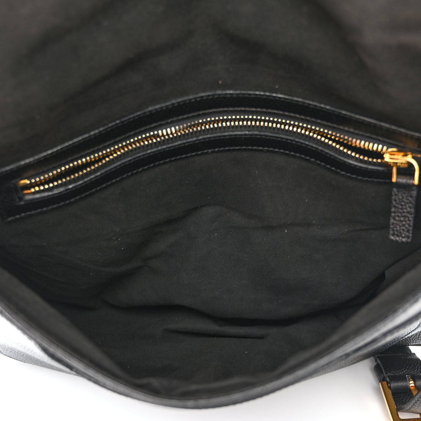 Grained Calfskin Large Jennifer Crossbody Bag Black
