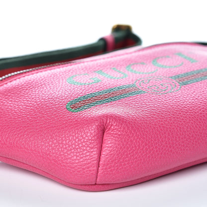 Gucci Grained Calfskin Small Logo Belt Bag Box Pink Green 8 of 10