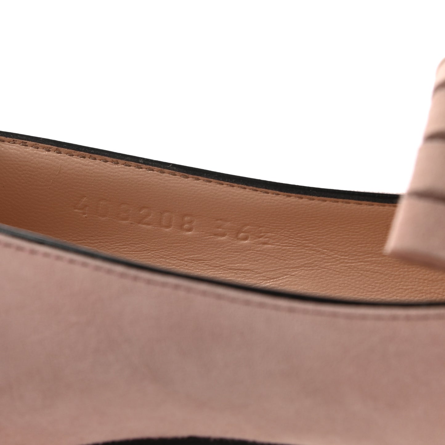 Kid Scamosciato GG Marmont Fringe 50mm Loafer Pumps 36.5 Crystal Pink