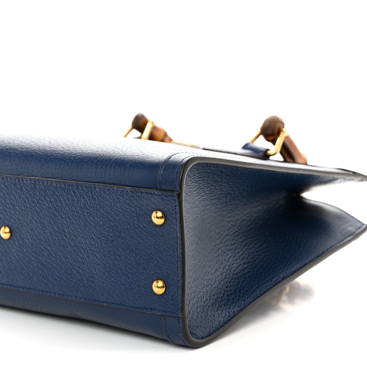 Textured Dollar Calfskin Web Small Diana Tote Bag Royal Crop