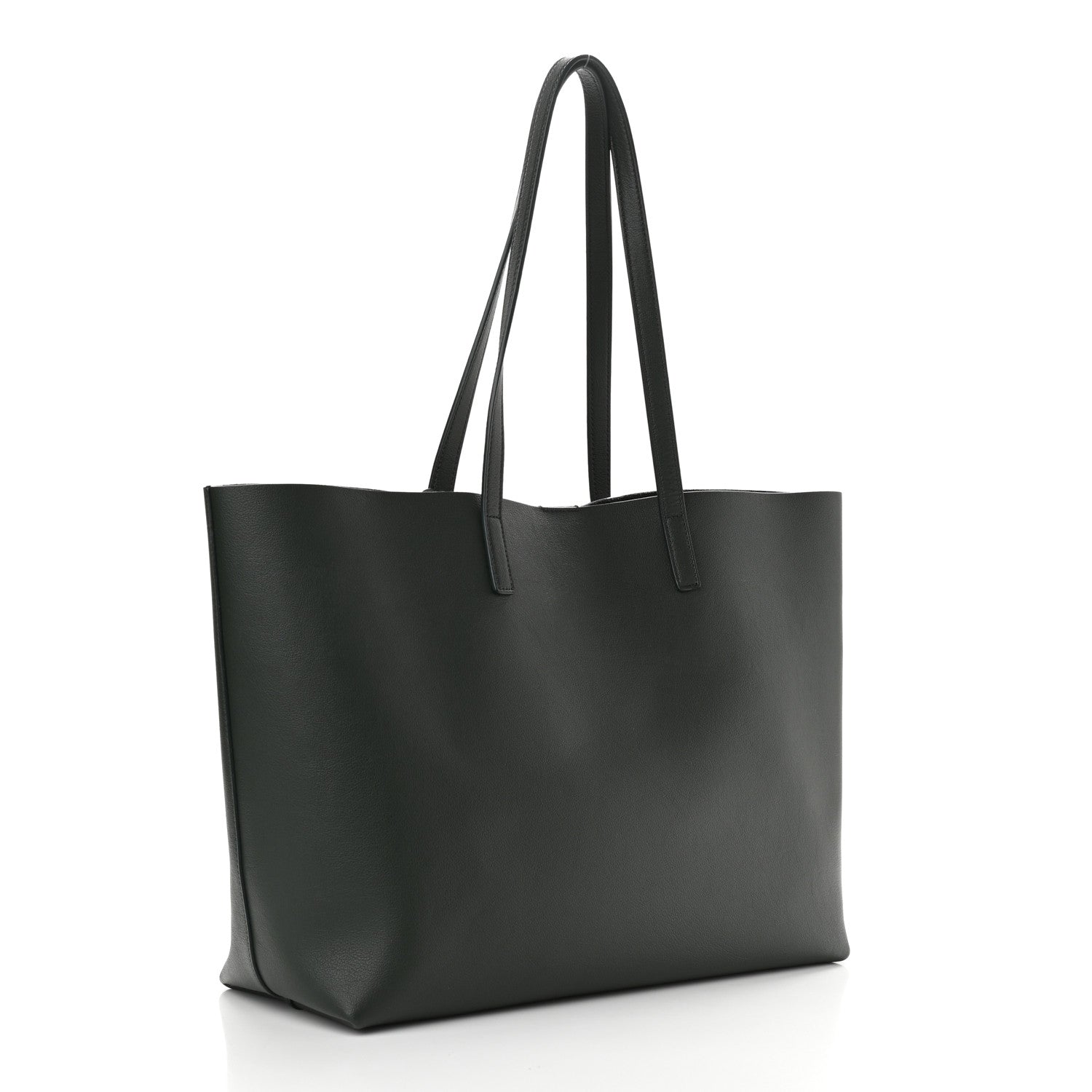 Saint Laurent Calfskin Large Shopping Tote Dark Green 4 of 10