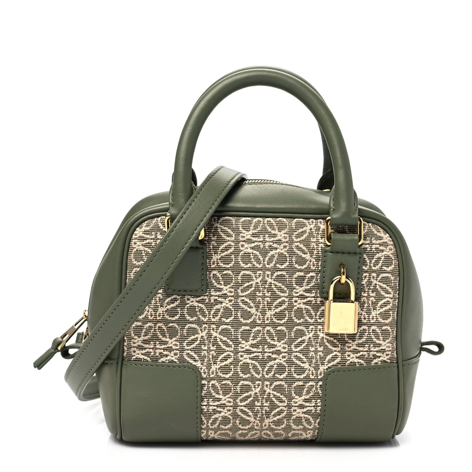 Loewe Jacquard Anagram Calfskin Amazona 16 Avocado Green 1 of 8