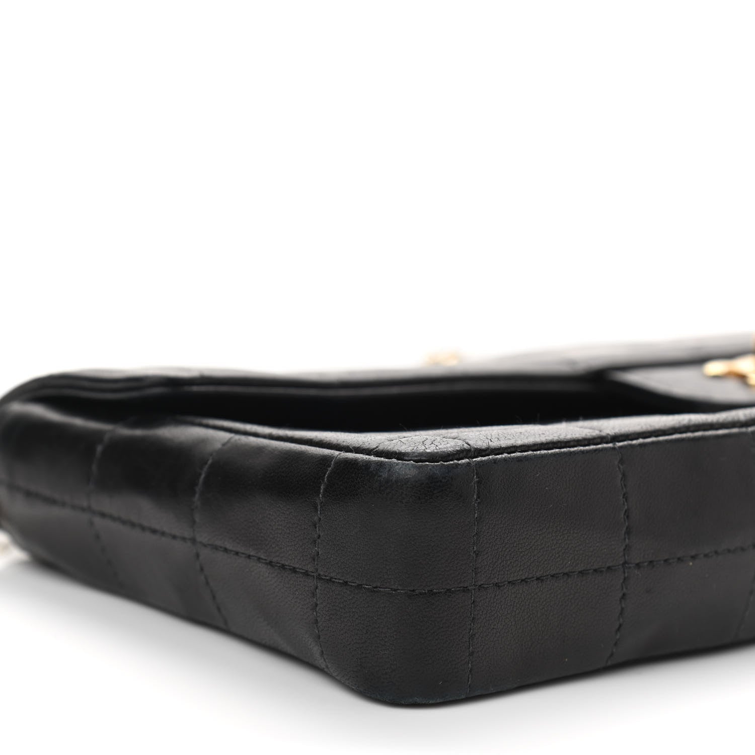 Chanel Lambskin East West Chocolate Bar Flap Black 10 of 14