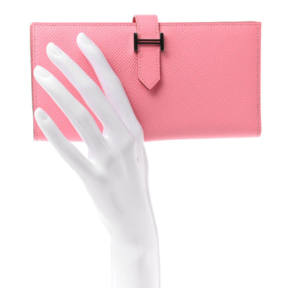 Hermes Epsom Bearn Gusset Wallet Rose Confetti 2 of 6