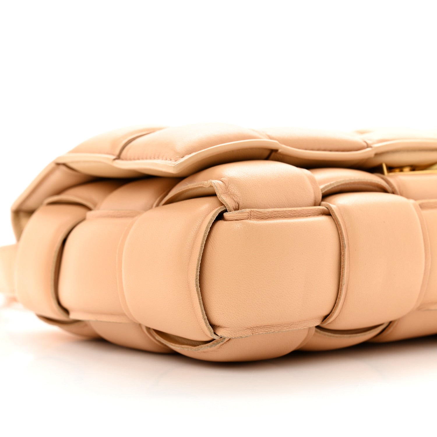 Bottega Veneta Nappa Maxi Intreccio Padded Cassette Crossbody Bag Almond 8 of 9