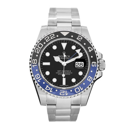 Rolex Stainless Steel 40mm Oyster Perpetual Date GMT Master II Batman Watch Black 116710BLNR 1 of 6