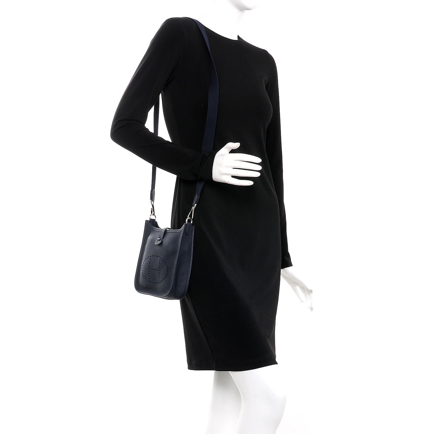 Hermes Taurillon Clemence Evelyne TPM Bleu Obscur 2 of 9