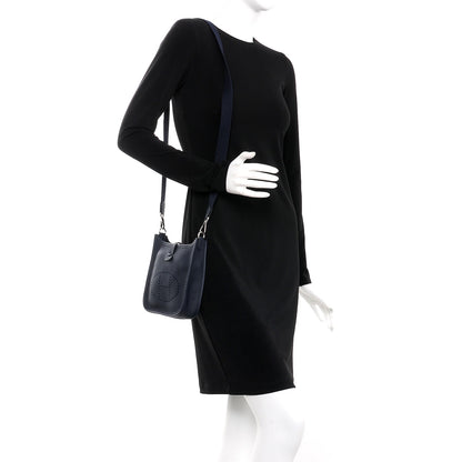 Hermes Taurillon Clemence Evelyne TPM Bleu Obscur 2 of 9