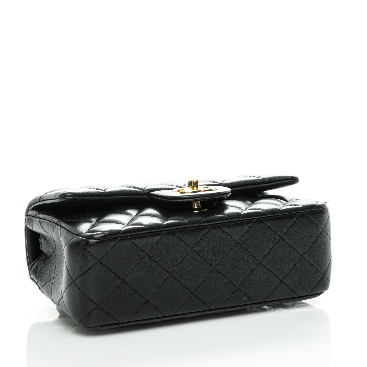Chanel Lambskin Quilted Mini Rectangular Flap Black 4 of 8