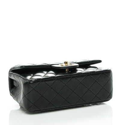Chanel Lambskin Quilted Mini Rectangular Flap Black 4 of 8