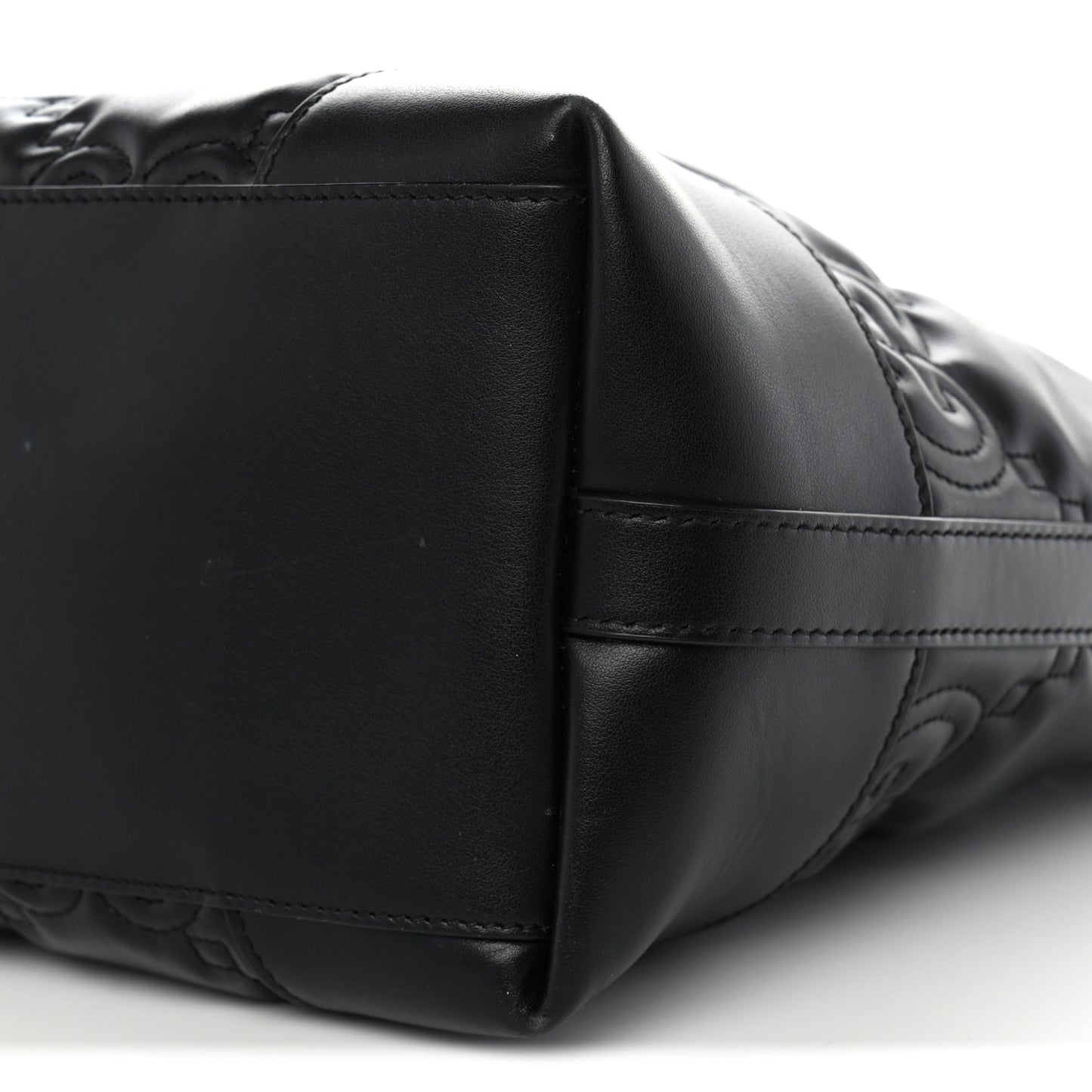 Calfskin GG Matelasse Medium Ophidia Shopping Tote Black