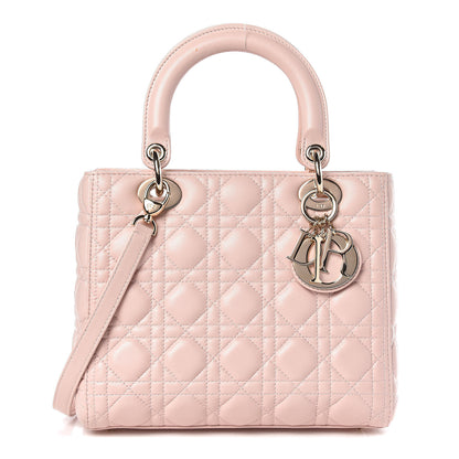 Christian Dior Lambskin Cannage Medium Lady Dior Light Pink 1 of 8