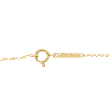 Jennifer Meyer 18K Yellow Gold Diamond Turquoise Bar Pendant Necklace 4 of 5