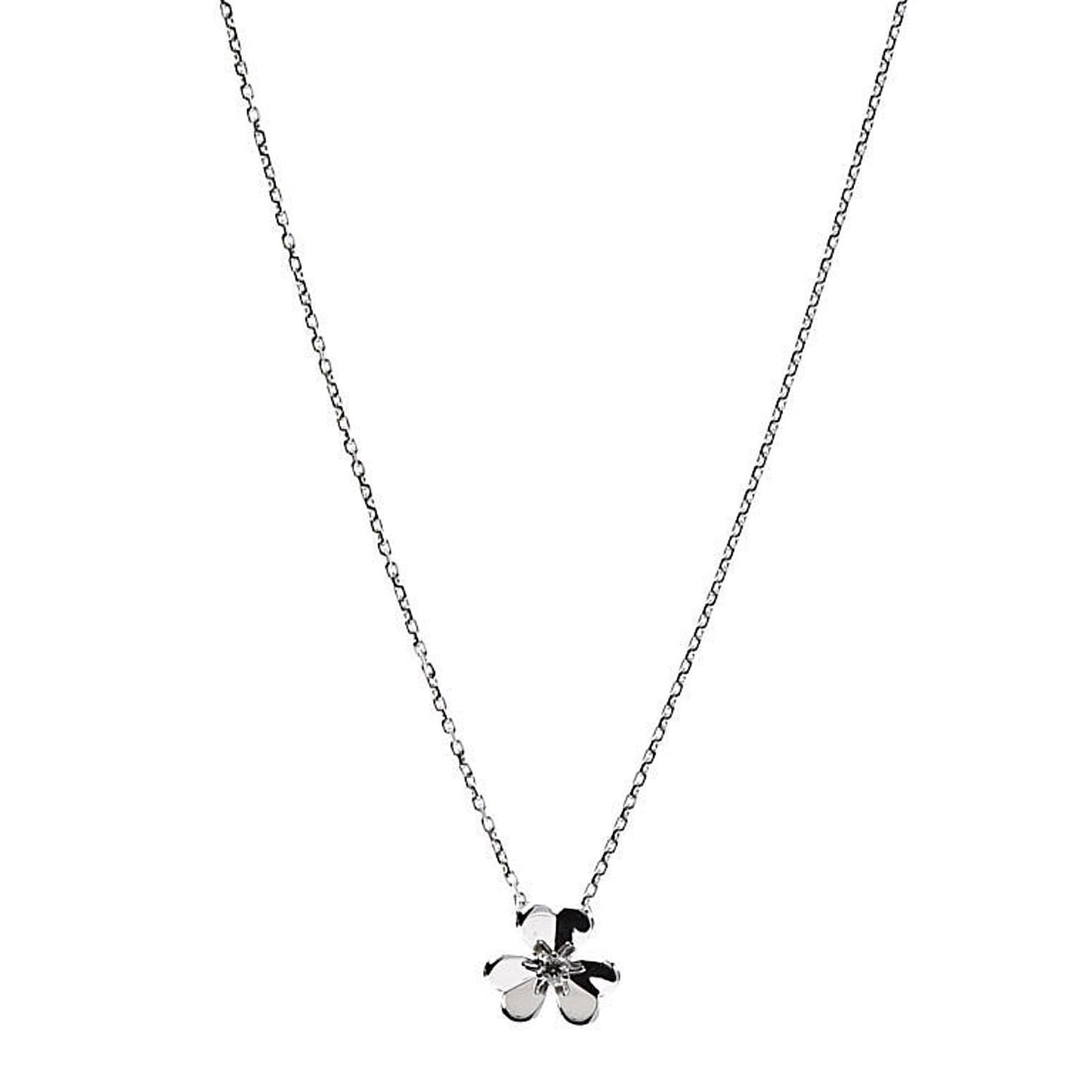 18K White Gold Diamond Mini Frivole Pendant Necklace