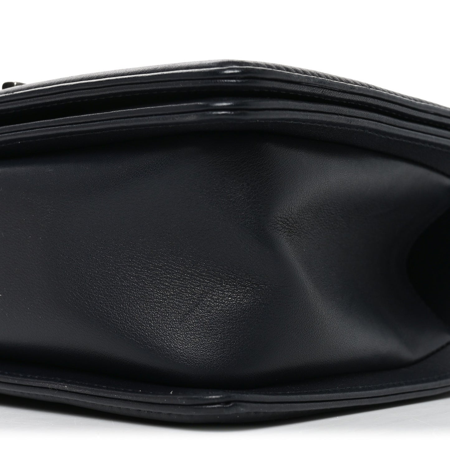 Lambskin Chevron Quilted Medium Boy Flap Black
