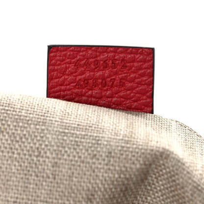 Gucci Calfskin Large Bamboo Clutch Red 7 of 10