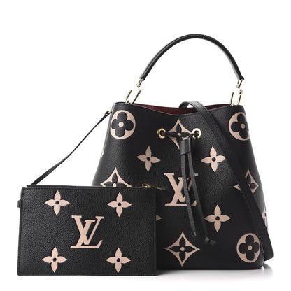 Louis Vuitton Empreinte Monogram Giant Neonoe MM Black Beige 1 of 9
