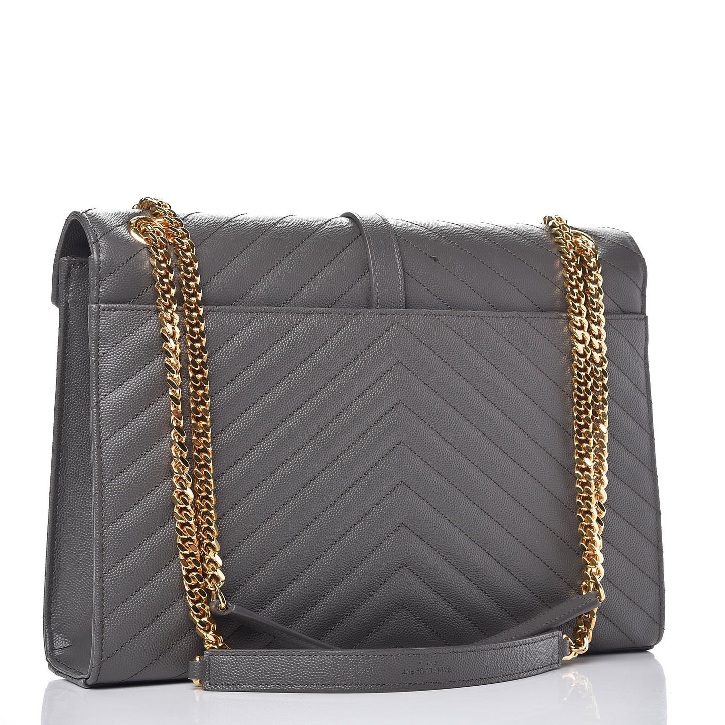 Grain De Poudre Matelasse Chevron Large Monogram Satchel Earth
