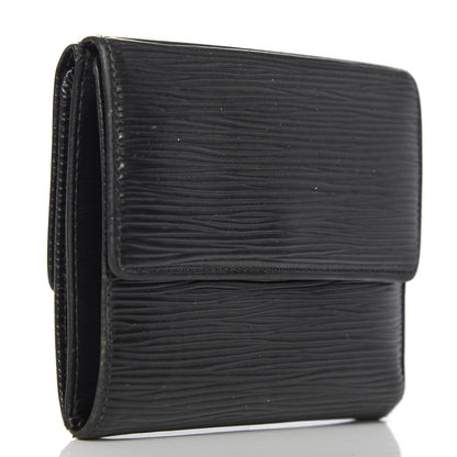 Louis Vuitton Epi Elise Wallet Black 3 of 7
