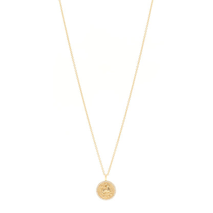 Anita Ko 18K Yellow Gold Diamond Small Aries Zodiac Coin Pendant Necklace 1 of 4