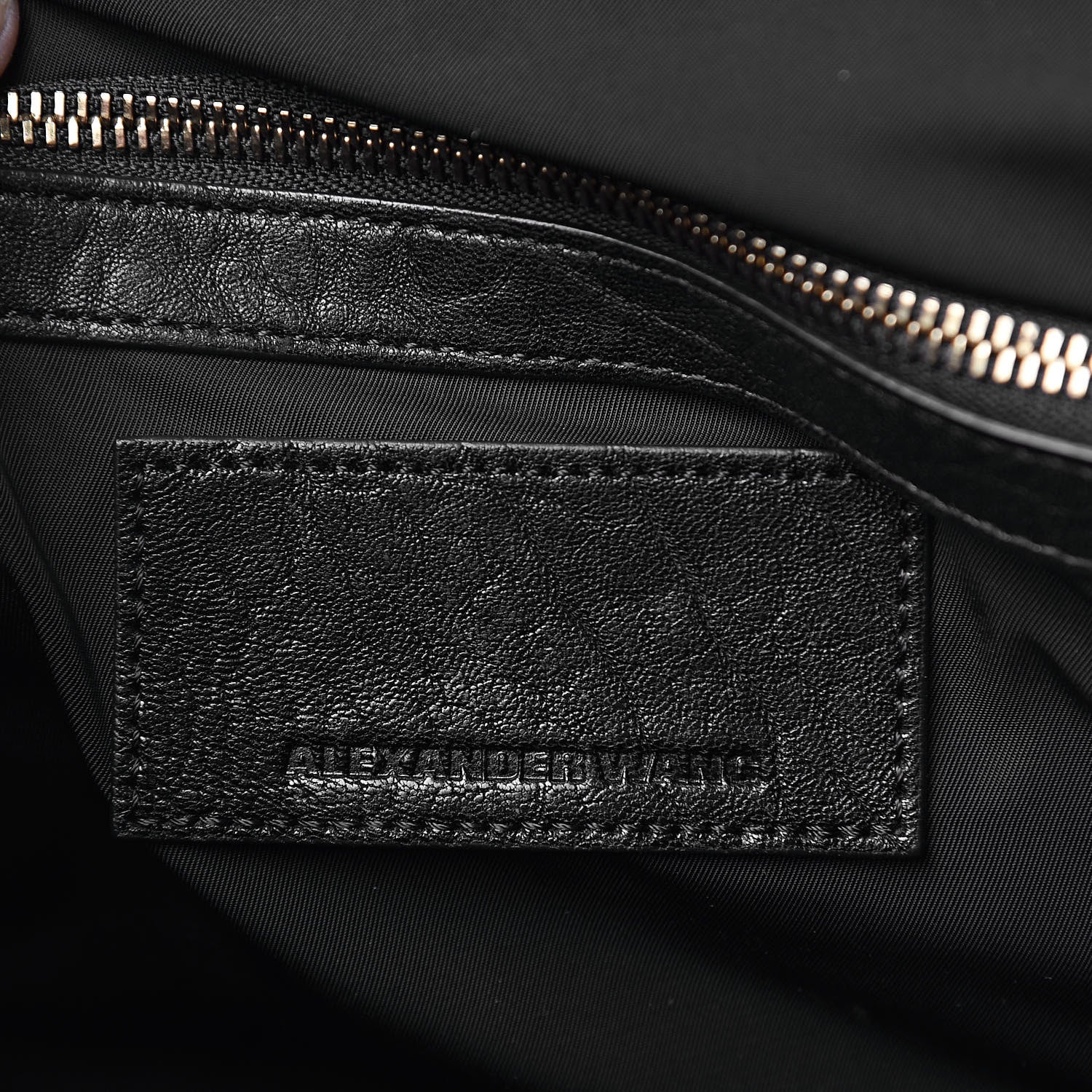 Alexander Wang Pebbled Lambskin Rockie Black Antique Brass Hardware 6 of 9
