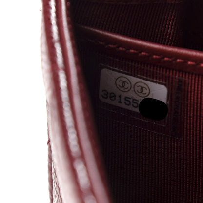 Chanel Caviar Quilted Large Gusset Flap Wallet Burgundy 8 of 9