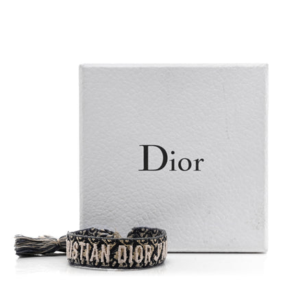 Christian Dior Woven Cotton J'Adior Friendship Bracelet Set Navy 5 of 5